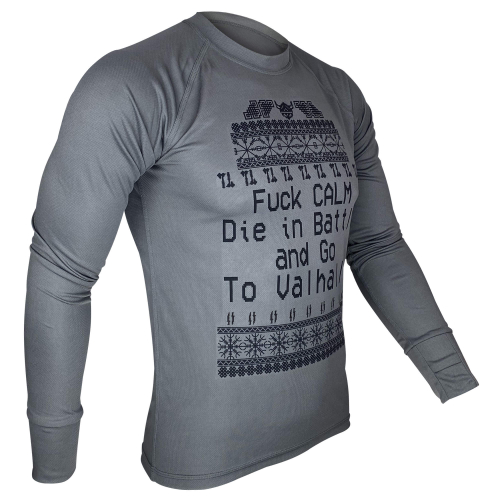 KRAMATAN TACTICAL DESIGN ЛОНГСЛІВ FUCK CALM COOLMAX GREY